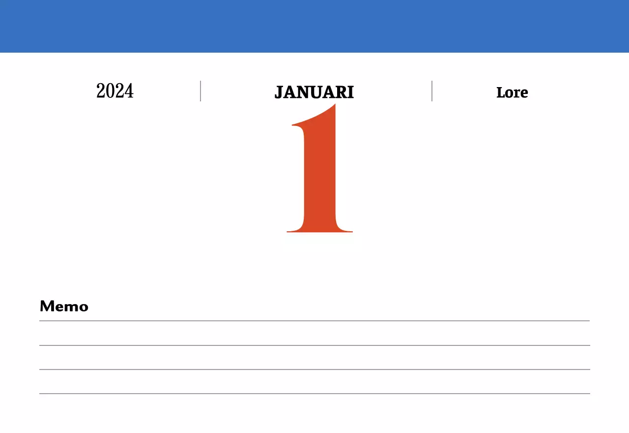 Retro concept nostalgiekalender in rood en blauw