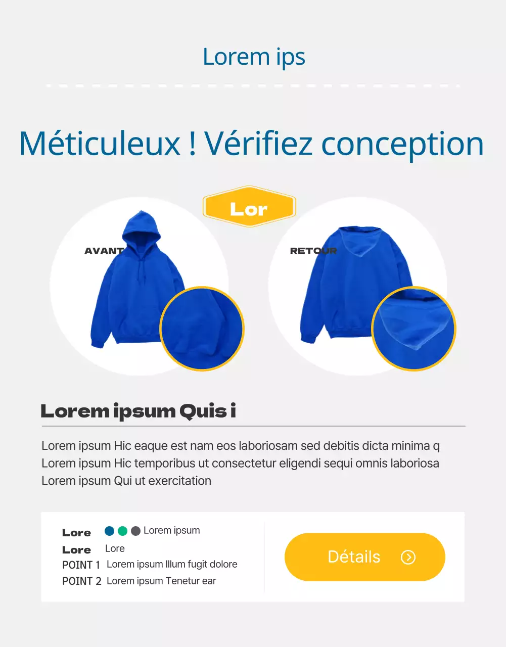 Sondage vert, net et propre sur les sweats à capuche des universités (page de détail)