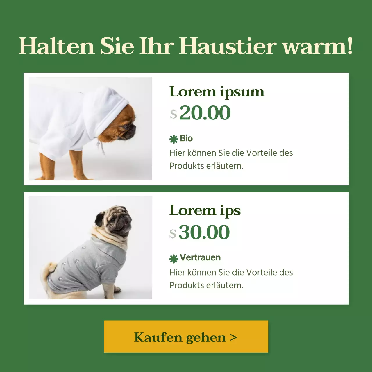 Leuchtend bunte Hundekleidung