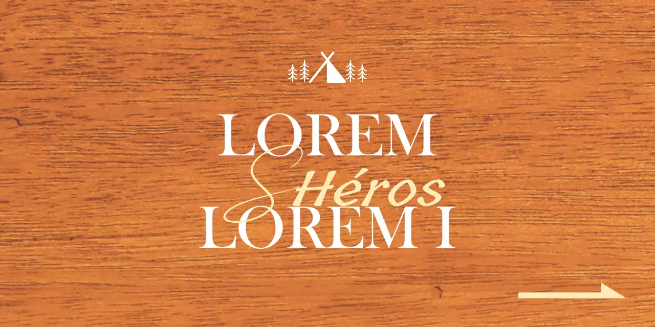 Emplacement d'un bureau de camping avec un concept émotif comprenant des illustrations de camping en blanc et en jaune