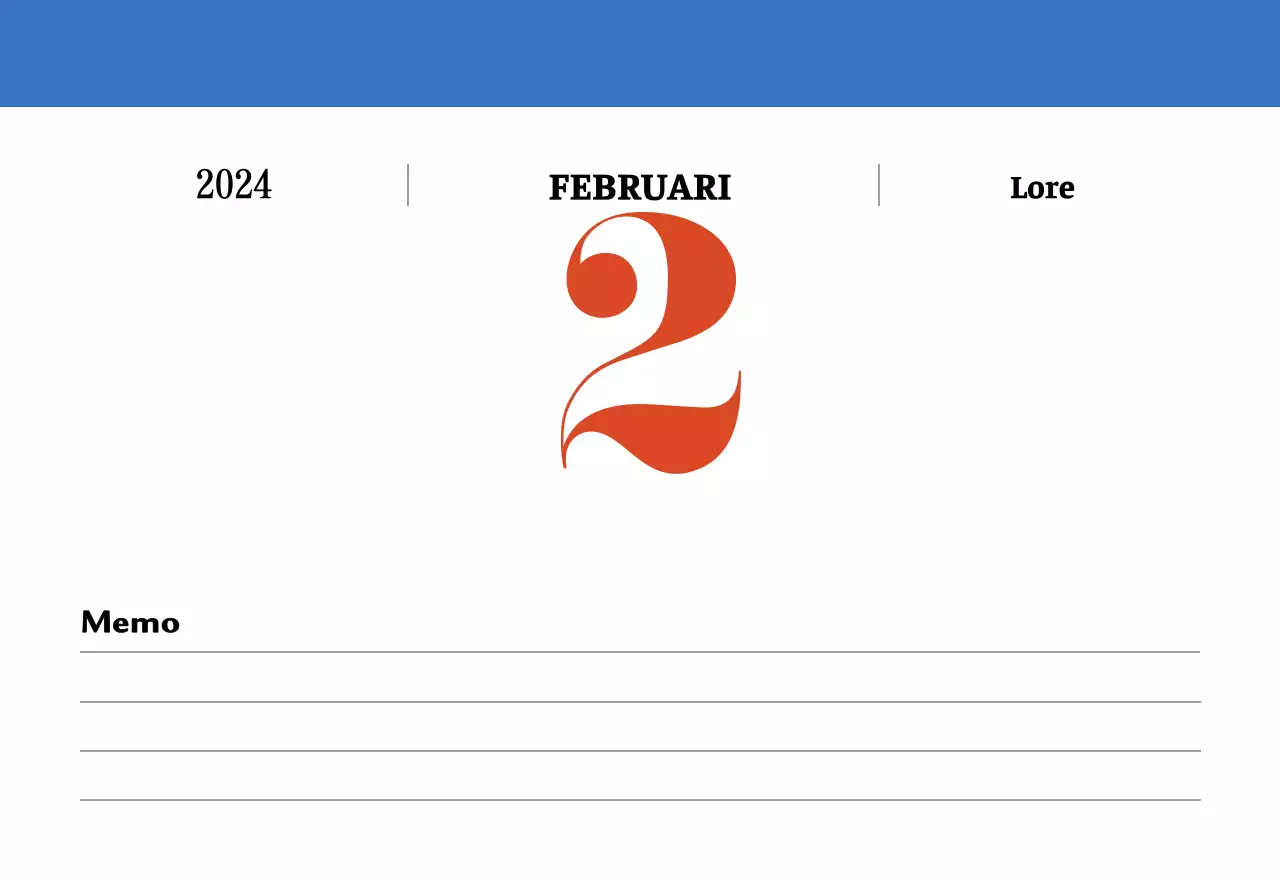 Retro concept nostalgiekalender in rood en blauw