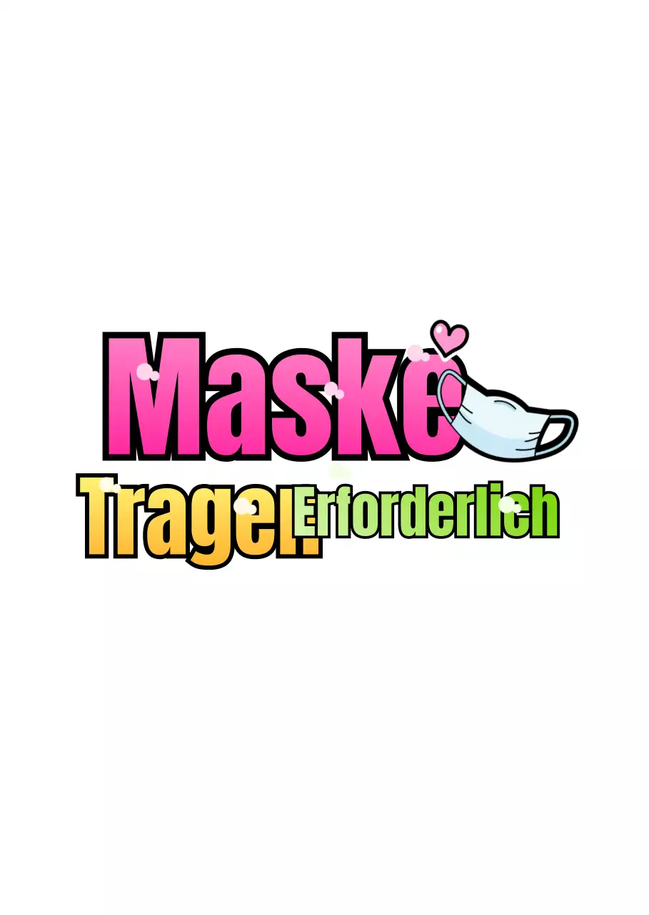 Tragen Sie eine Maske Anweisungen in Gradient Titel