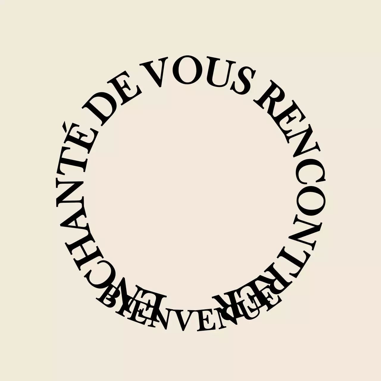 Texte simple et émotionnel en marron clair et noir