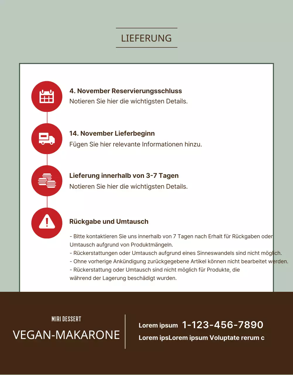 Einführung von Minze und rotem veganem Macaron-Funding