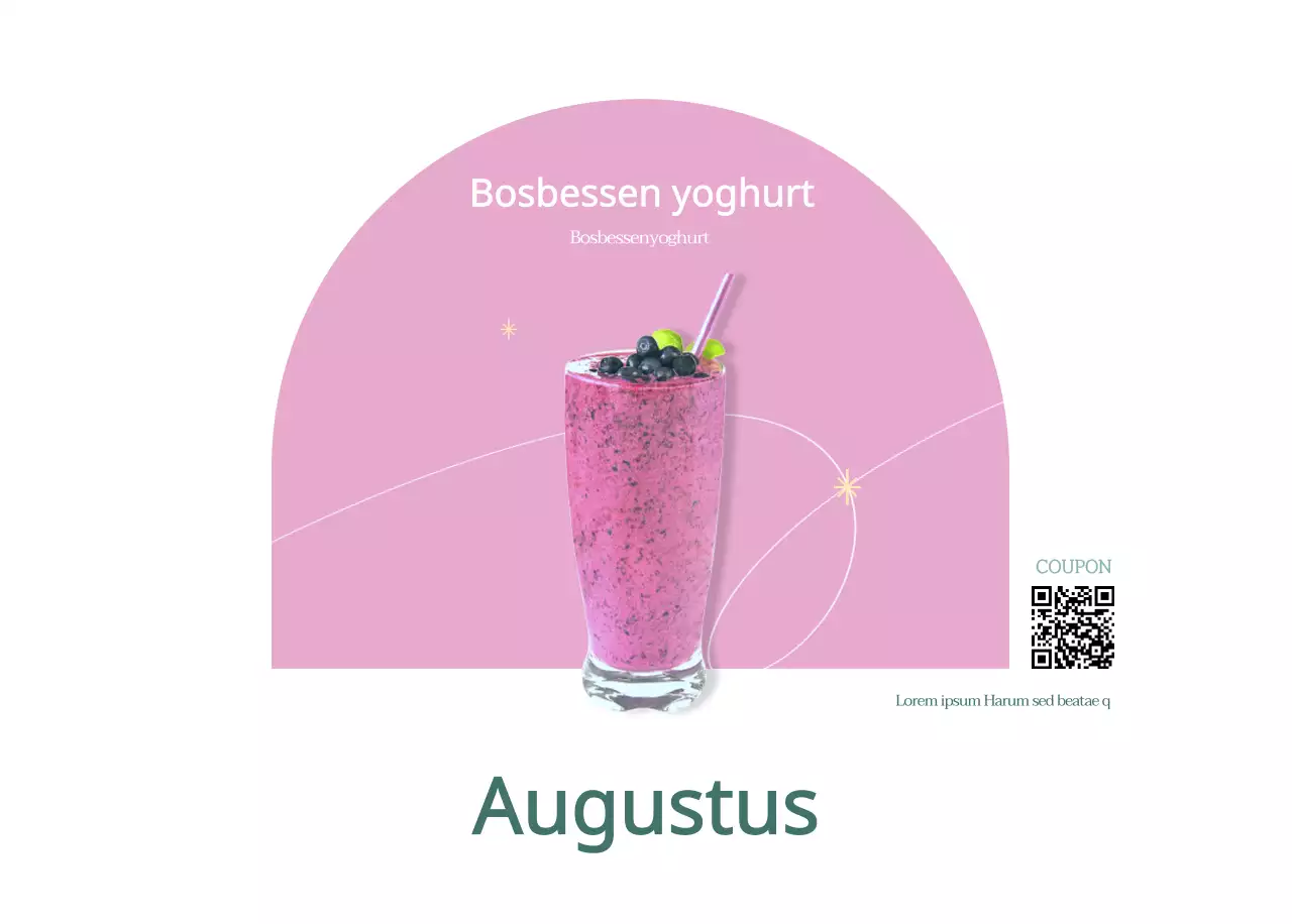 Cafékalender met aanbevelingen voor drankjes van de maand