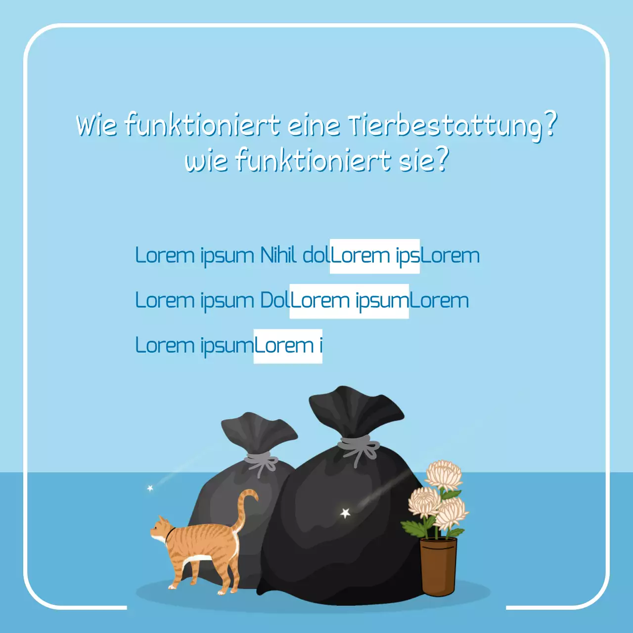 Petros' Geschichte mit niedlichen blauen Illustrationen