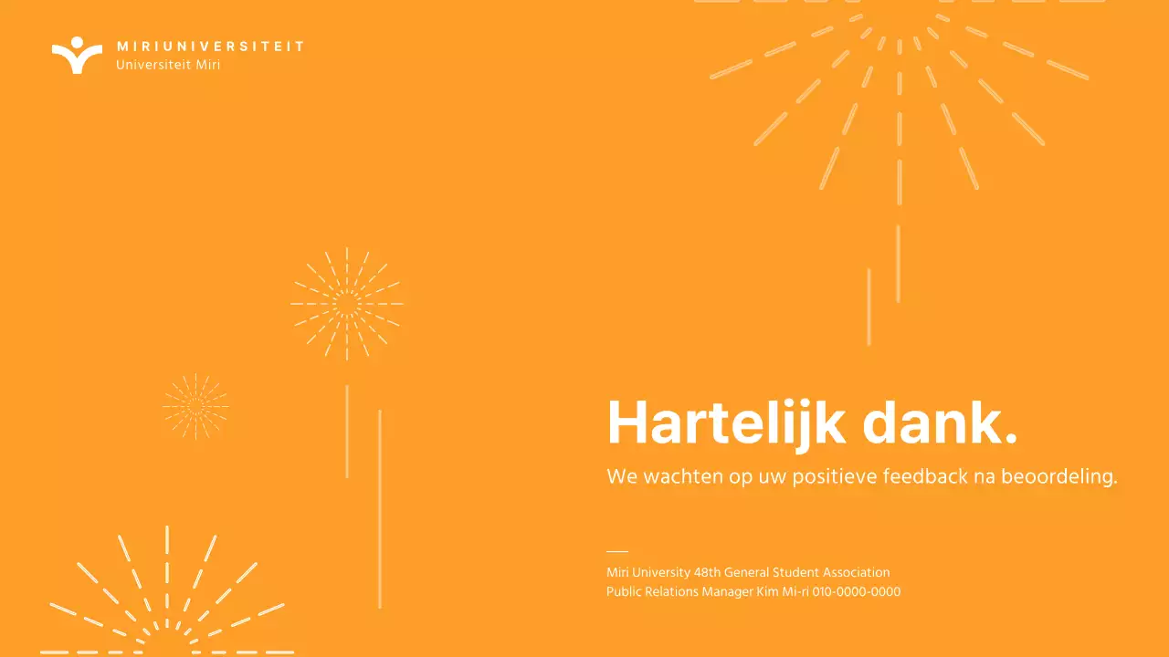 Presentatie sponsoring oranje universiteitsfestival voor hogescholen en universiteiten