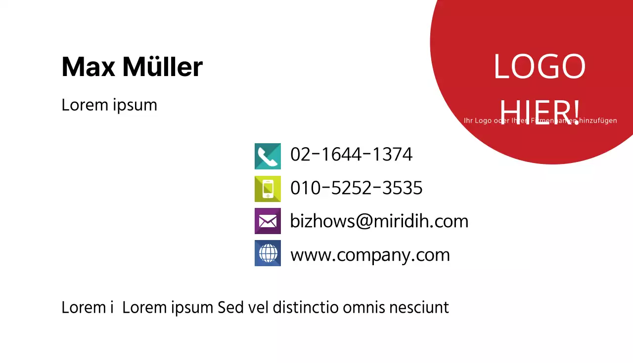 Visitenkarte des Unternehmens