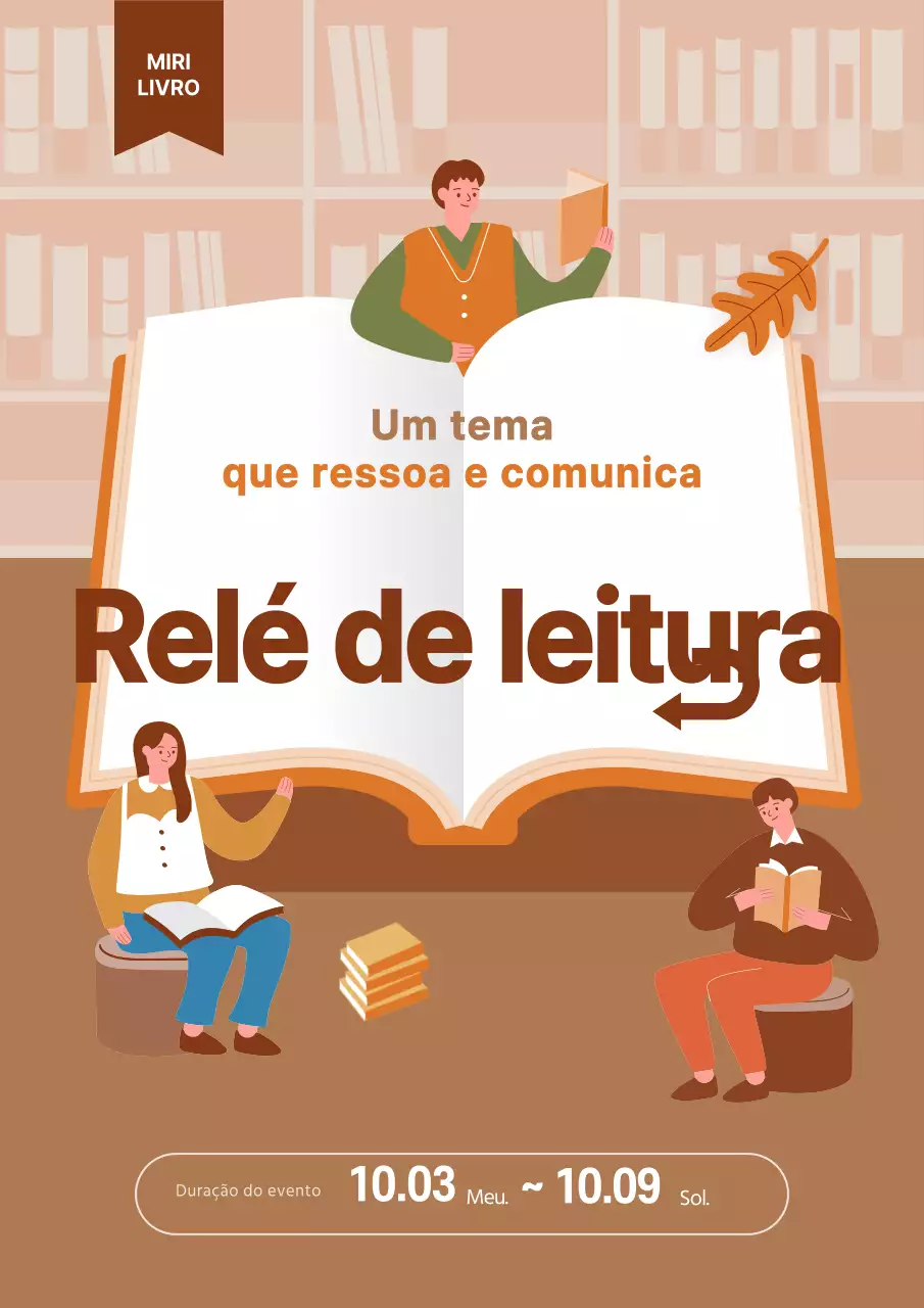 Um simples evento de estafeta de leitura de laranja