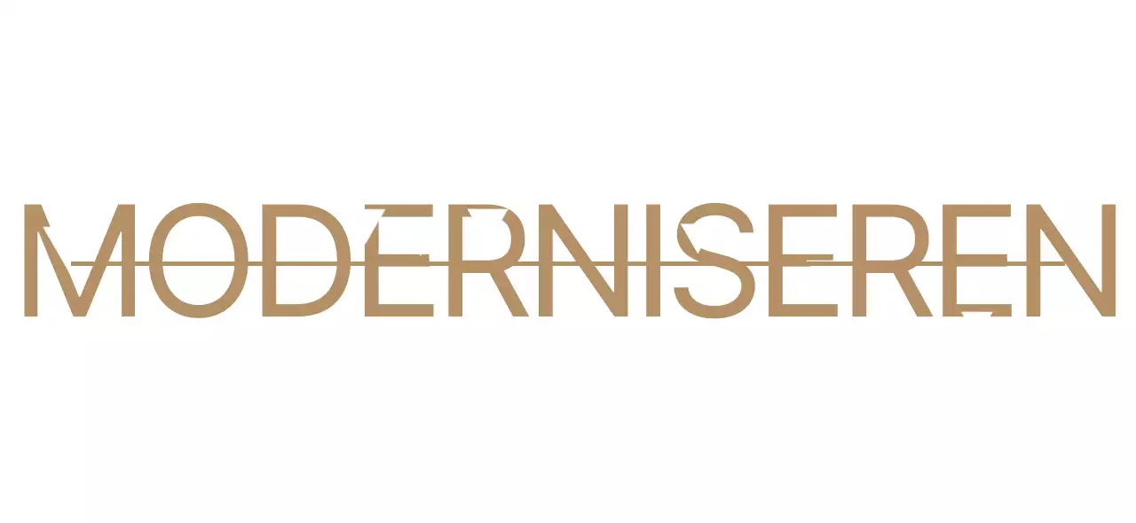 Een stijlvol, eenvoudig ontwerp met tekstaccenten in wit en goud