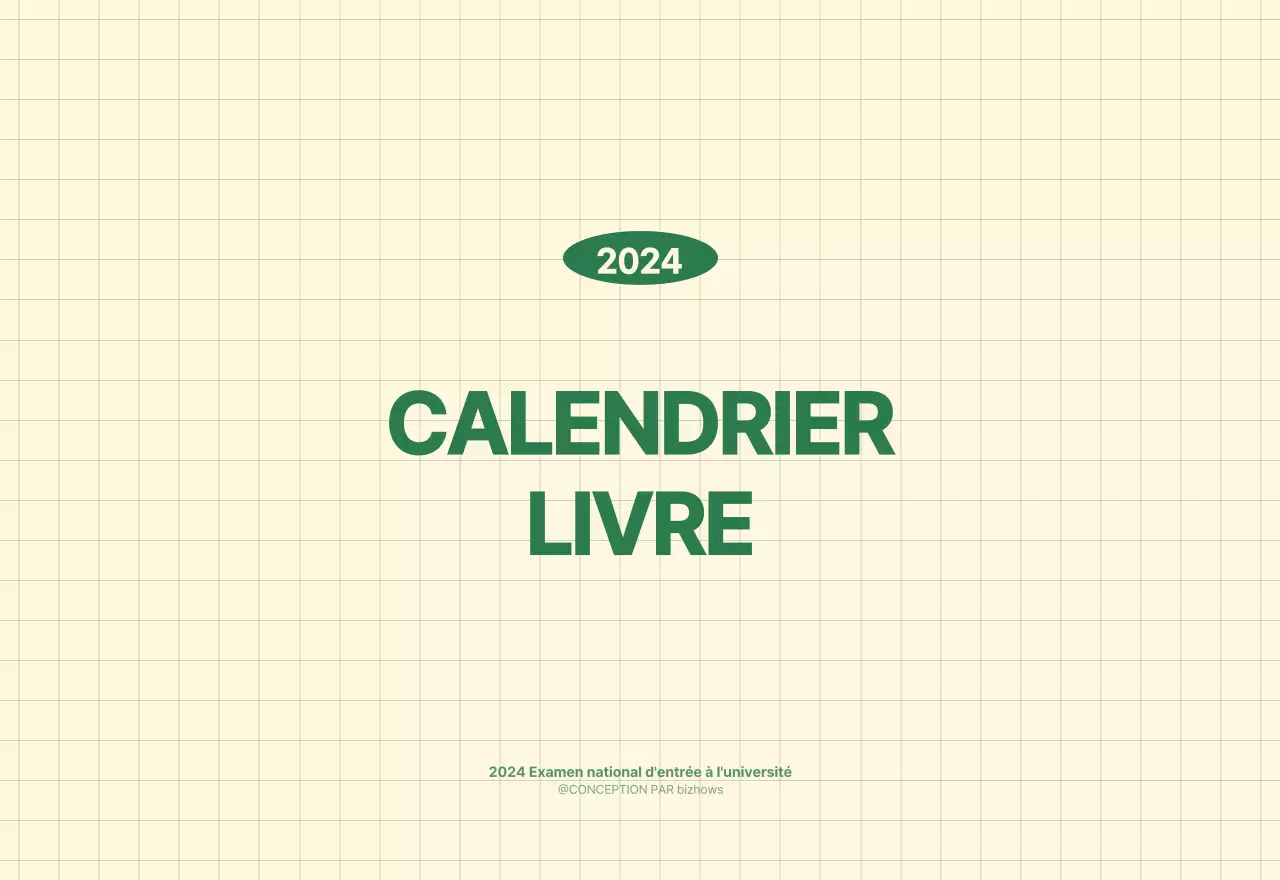 Calendrier mural SAT D-day notepad concept en vert et jaune clair