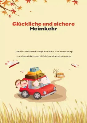 Niedlicher gelber Reisebüro-Flyer