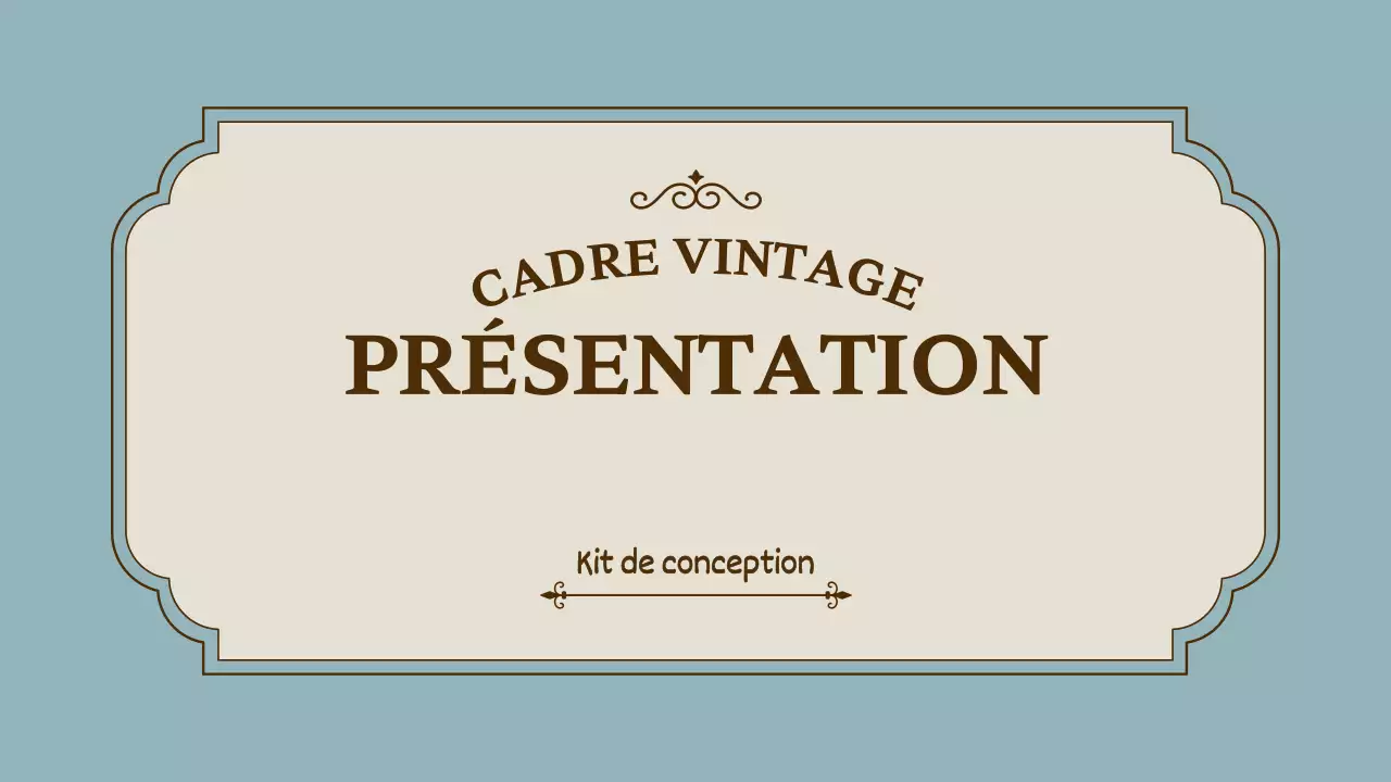 Kit de présentation du cadre vintage en rose et or