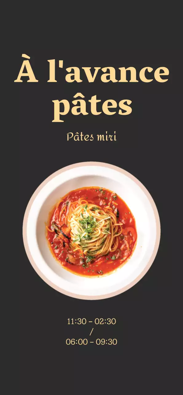 Promouvoir les pâtes sur un fond gris chaud et apaisant