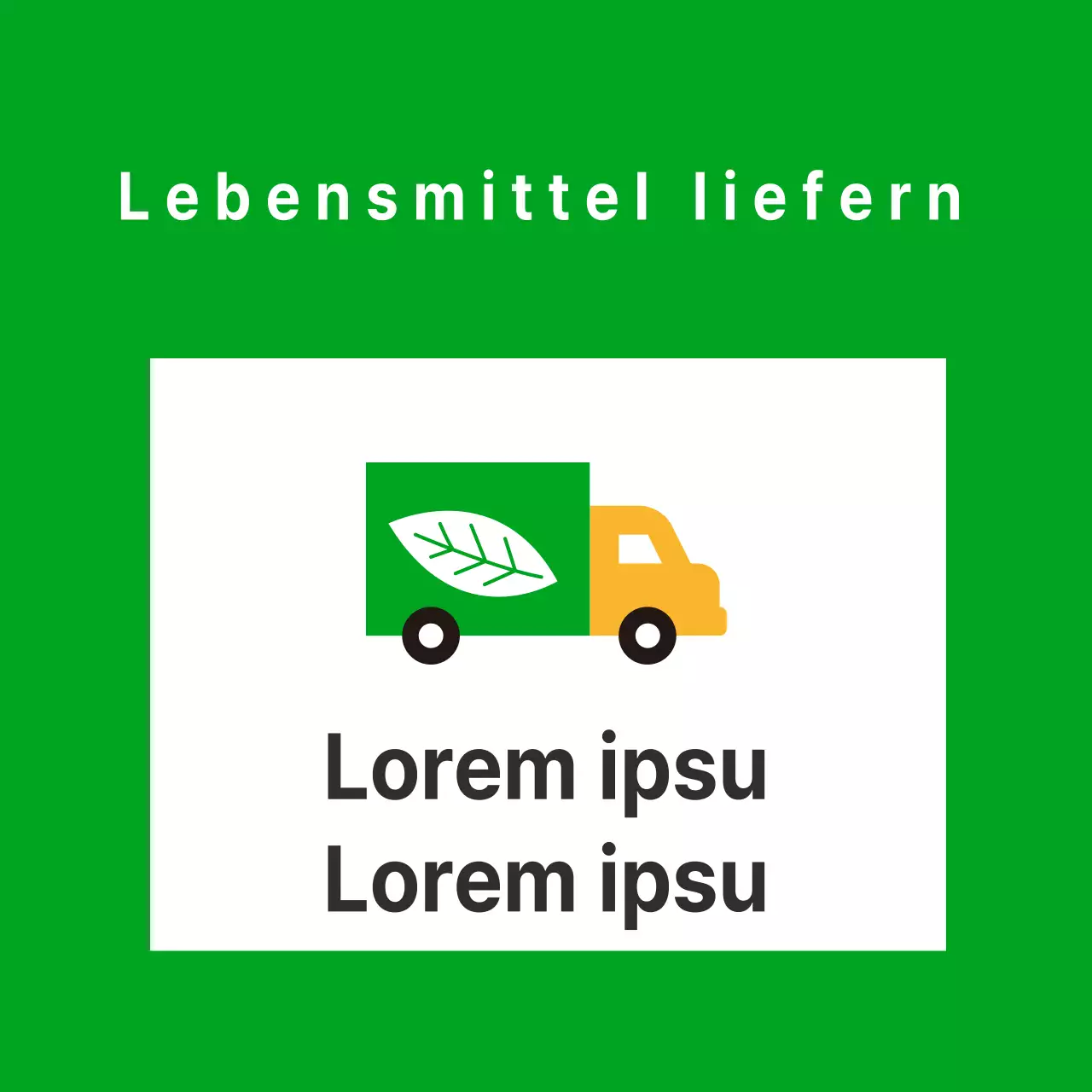 Erzeugnis/Lieferung von Lebensmitteln