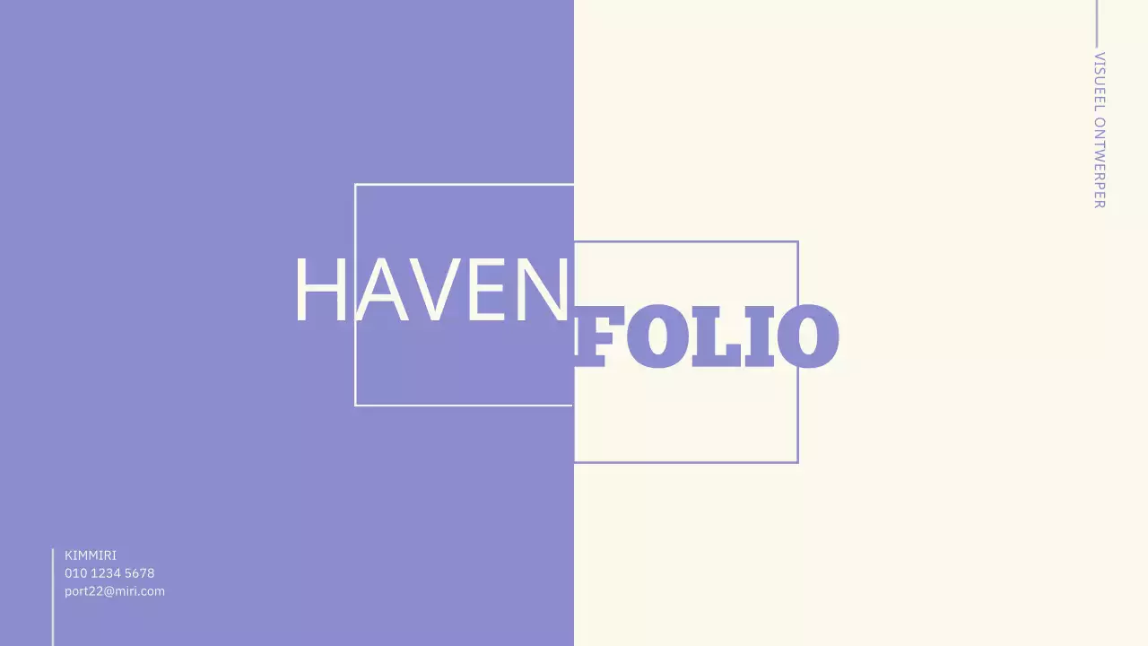 Een strakke, mauve en beige portfolio voor de voorbereiding van een student op een baan