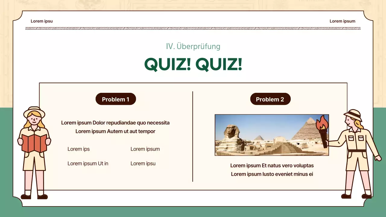 Historische Illustrationen in Beige und Grün unterstreichen den Unterricht in Weltgeschichte