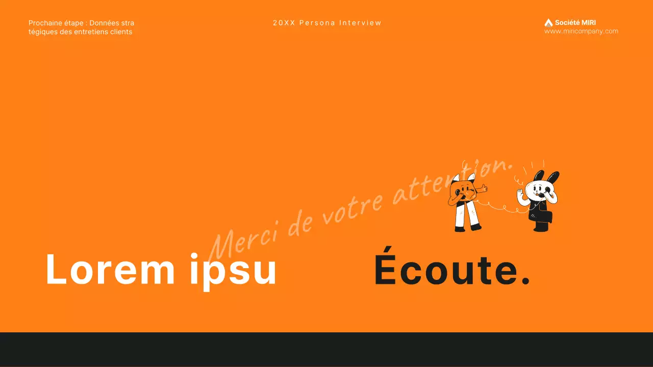 Présentation de l'entretien avec le client en orange