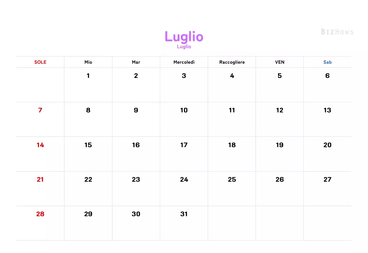 Un calendario di Capodanno caldo e illustrato