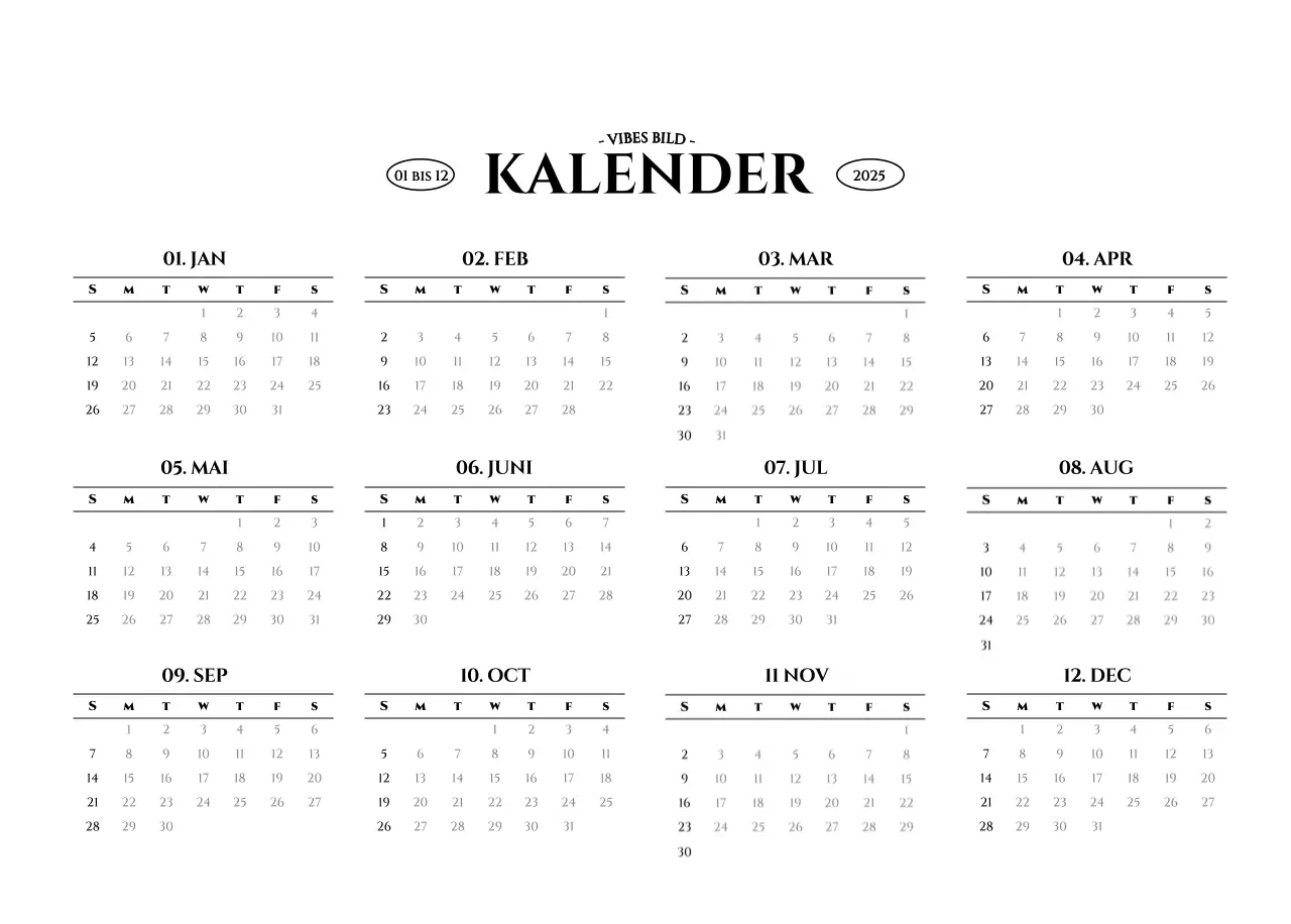 Einfacher Stil Wandkalender mit schwarz-weiß emotionalen Reisefotografie Konzept