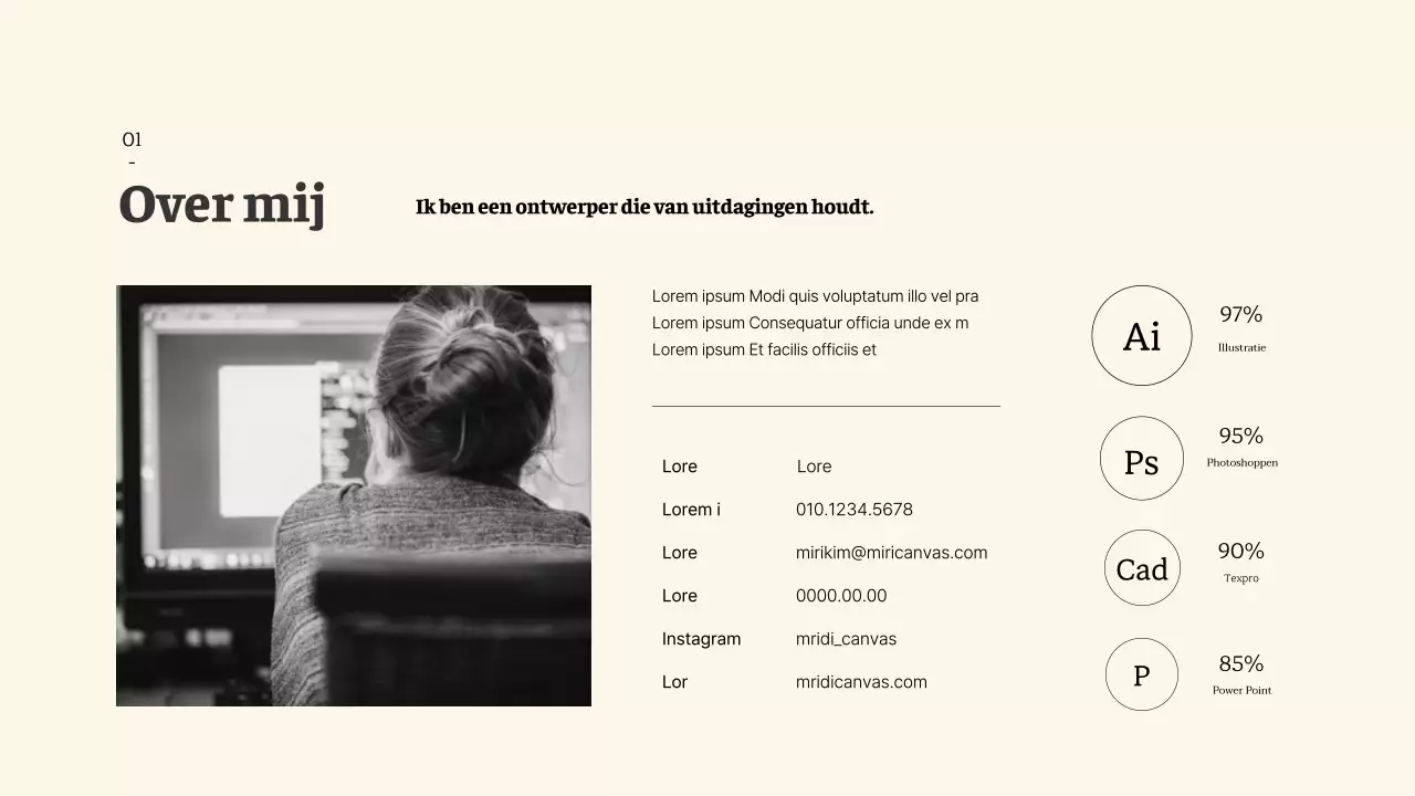 Eenvoudig modeontwerp en portfolio in pastelkleuren