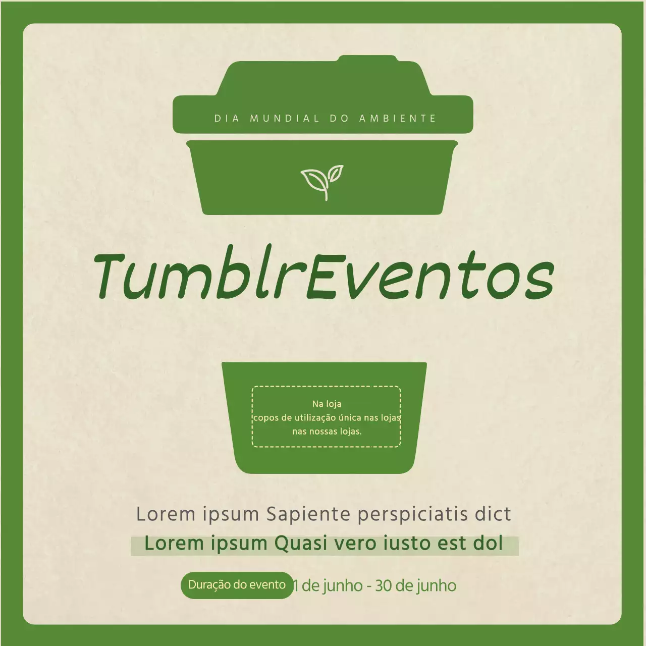 Um evento Tumblr simples e ecológico