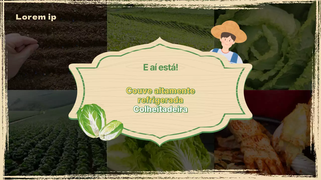 Poste de ceifeira-debulhadora de couve de cumeeira natural bege e verde