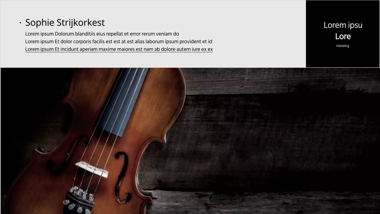 Zwart en grijs performing group portfolio