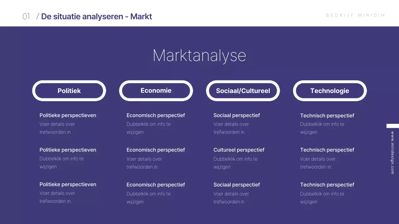 Creatief sjabloon voor paars thema