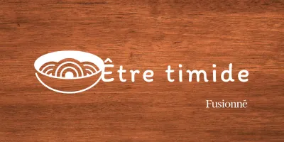 Enseigne simple d'un restaurant coréen avec texte blanc et illustrations de nouilles