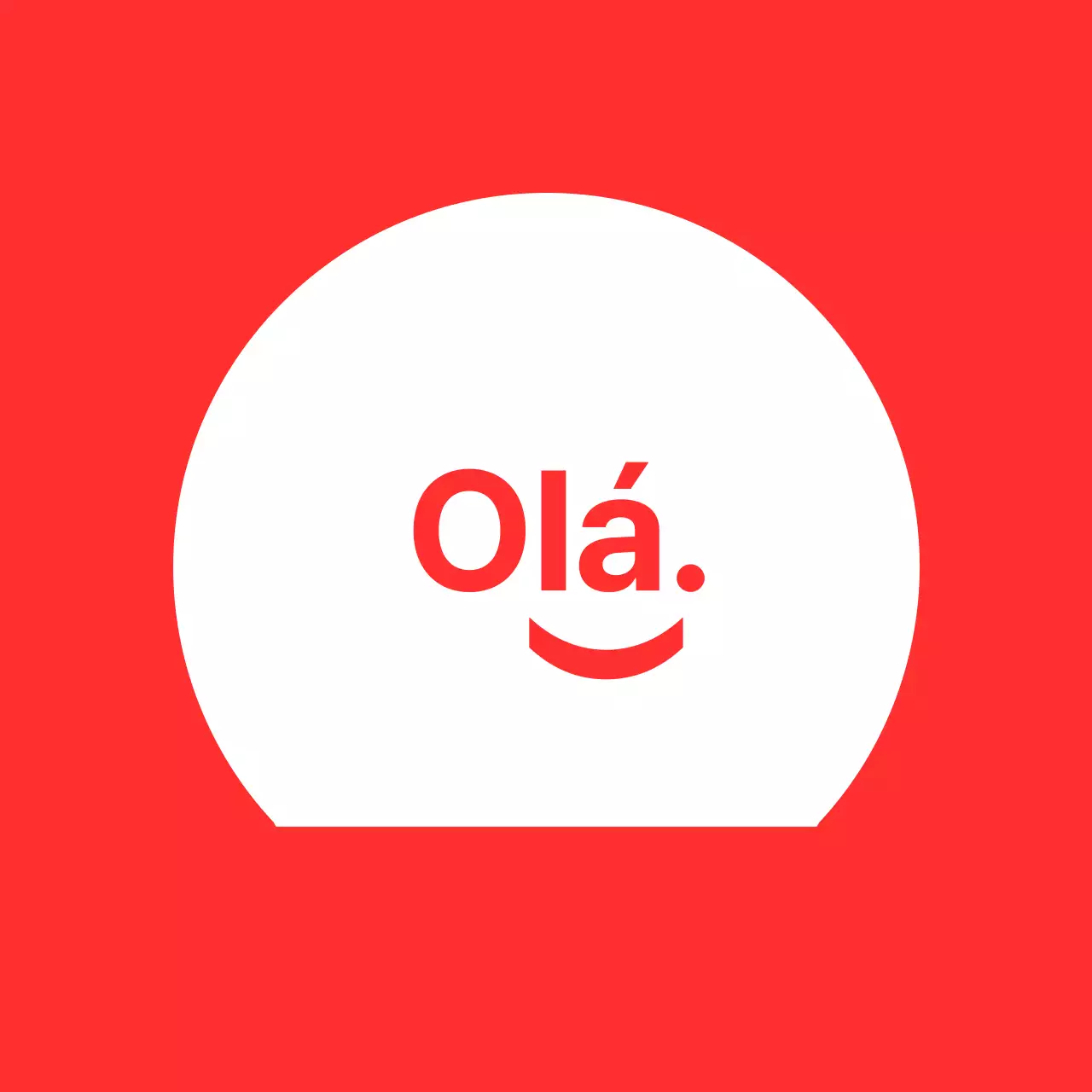 Olá smiley fundo vermelho baldt