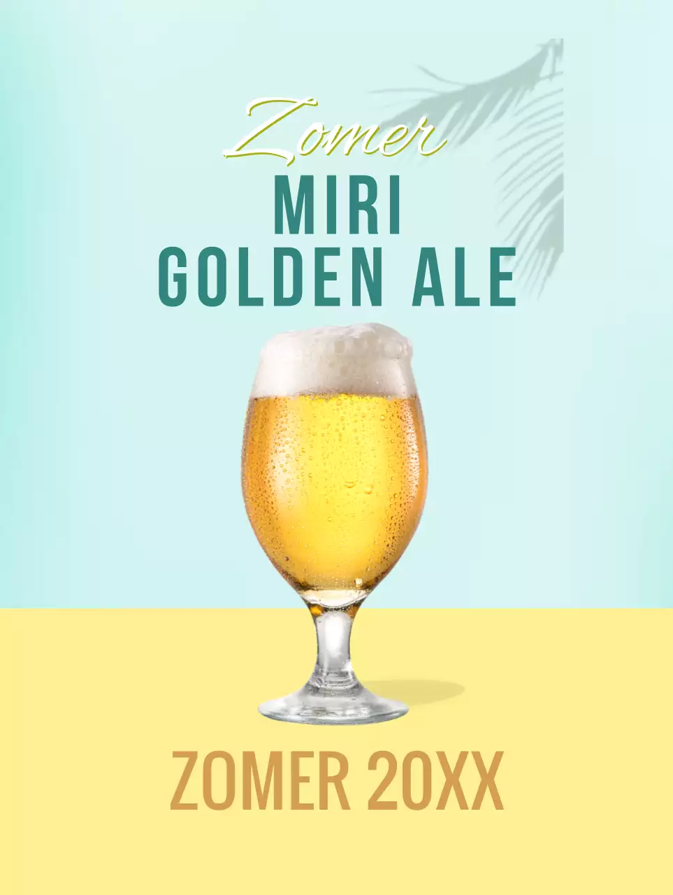 Een koel drankje in geel en lichtblauw