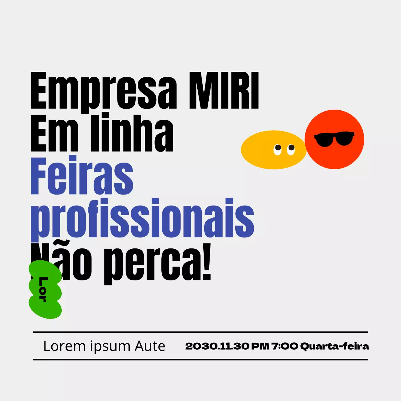 Feiras de emprego em linha com conceitos coloridos e giros