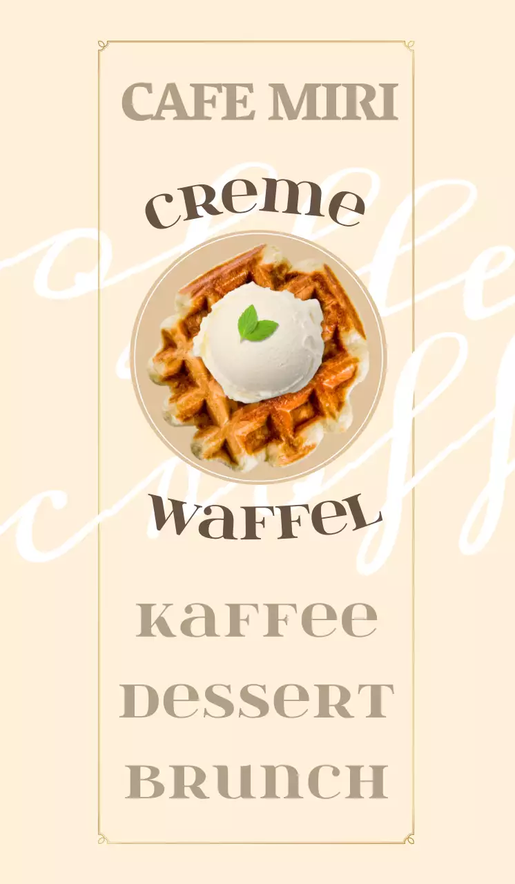 Werbematerial für ein emotionales Brunch-Café
