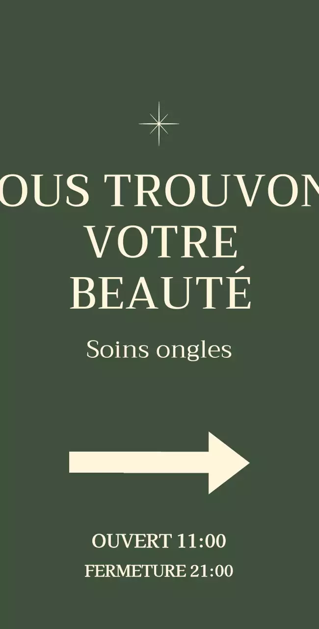 Illustration d'un signe d'ongle avec une étoile sur fond vert