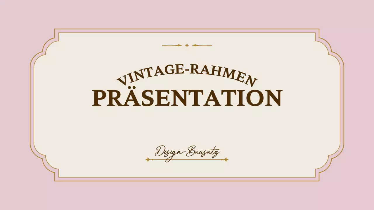 Präsentationskit für Vintage-Rahmen in Rosa und Gold