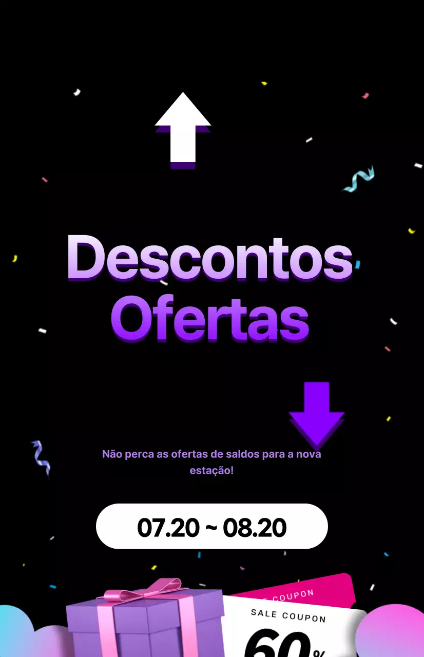 Uma venda pronta para a festa em roxo e preto