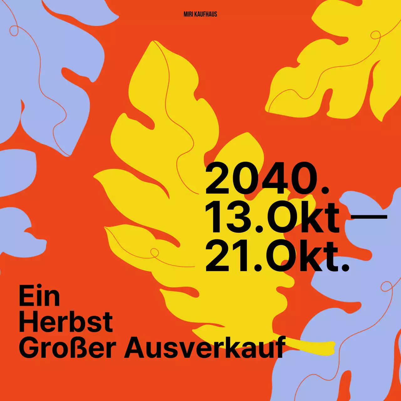 Moderne Verkaufsanzeigen in Rot und Gelb