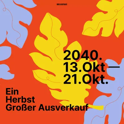 Moderne Verkaufsanzeigen in Rot und Gelb