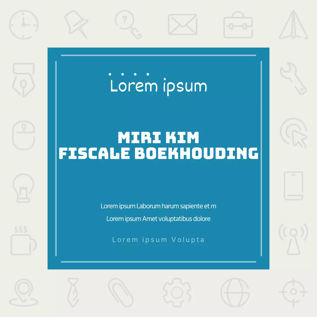 Een eenvoudig lokaal belastingadvieskantoor in blauw en ivoor promoten