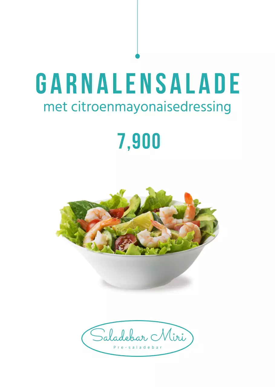 Schone salade menuborden