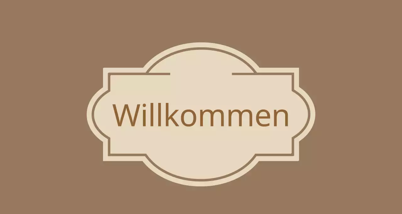 Willkommensschild mit Etiketten Hotel Valeant