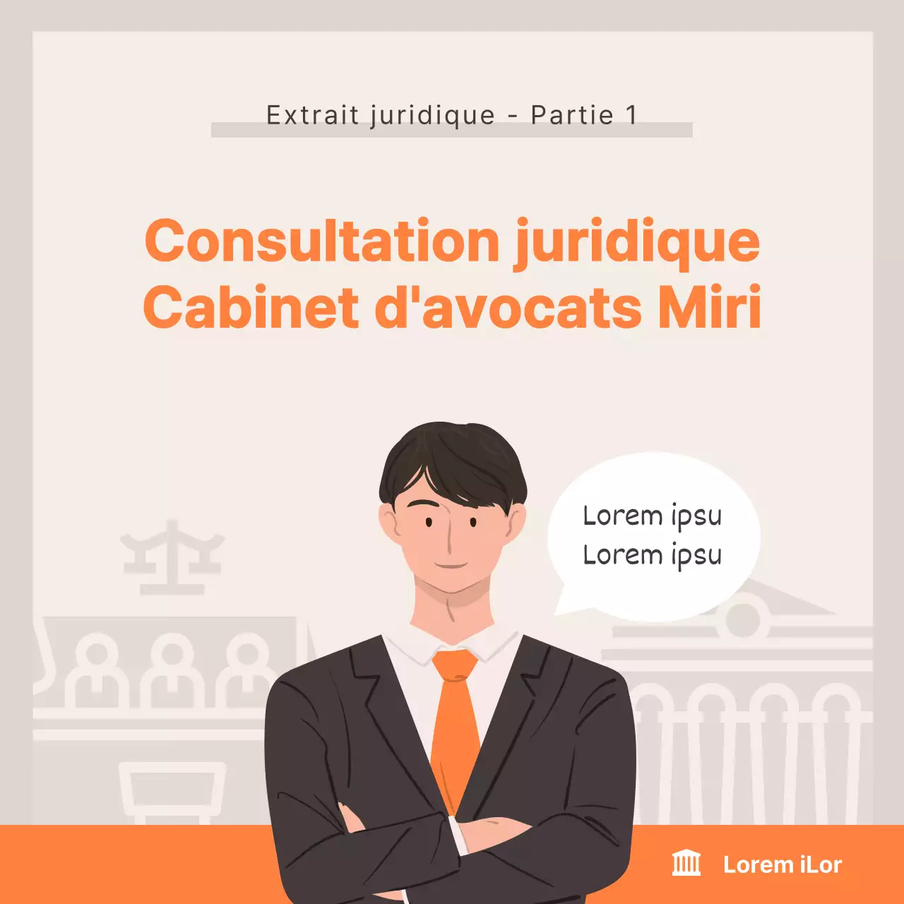 Carte de conseils juridiques en beige orange News