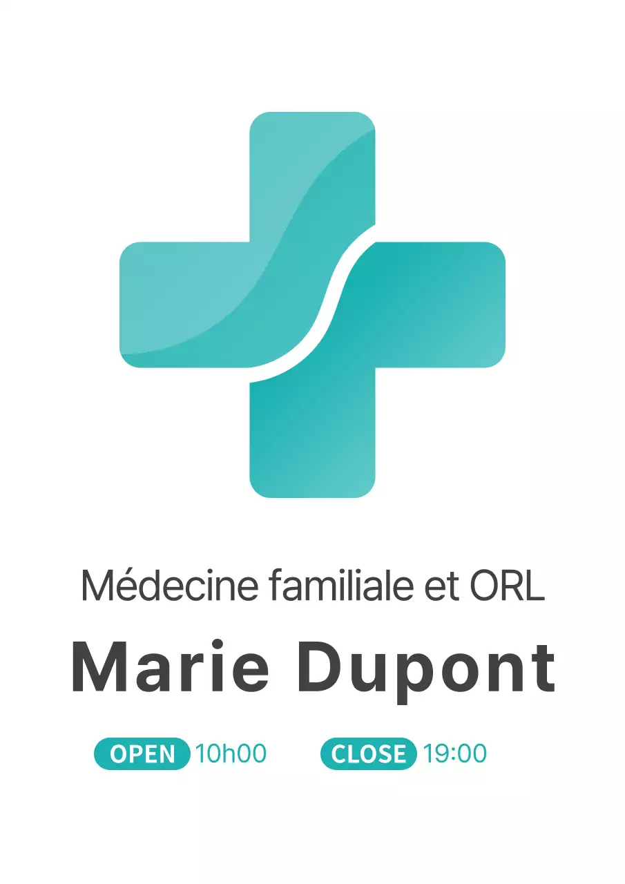 Logo de la médecine familiale de style simple en menthe et noir