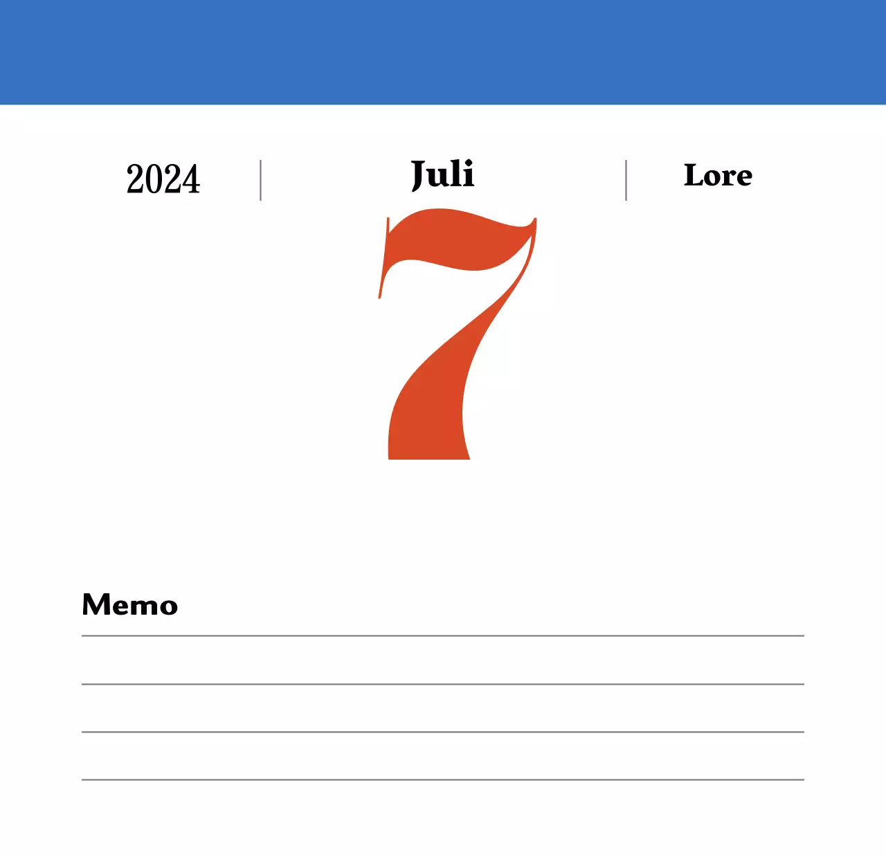 Retro-Konzept Nostalgie-Kalender in rot und blau