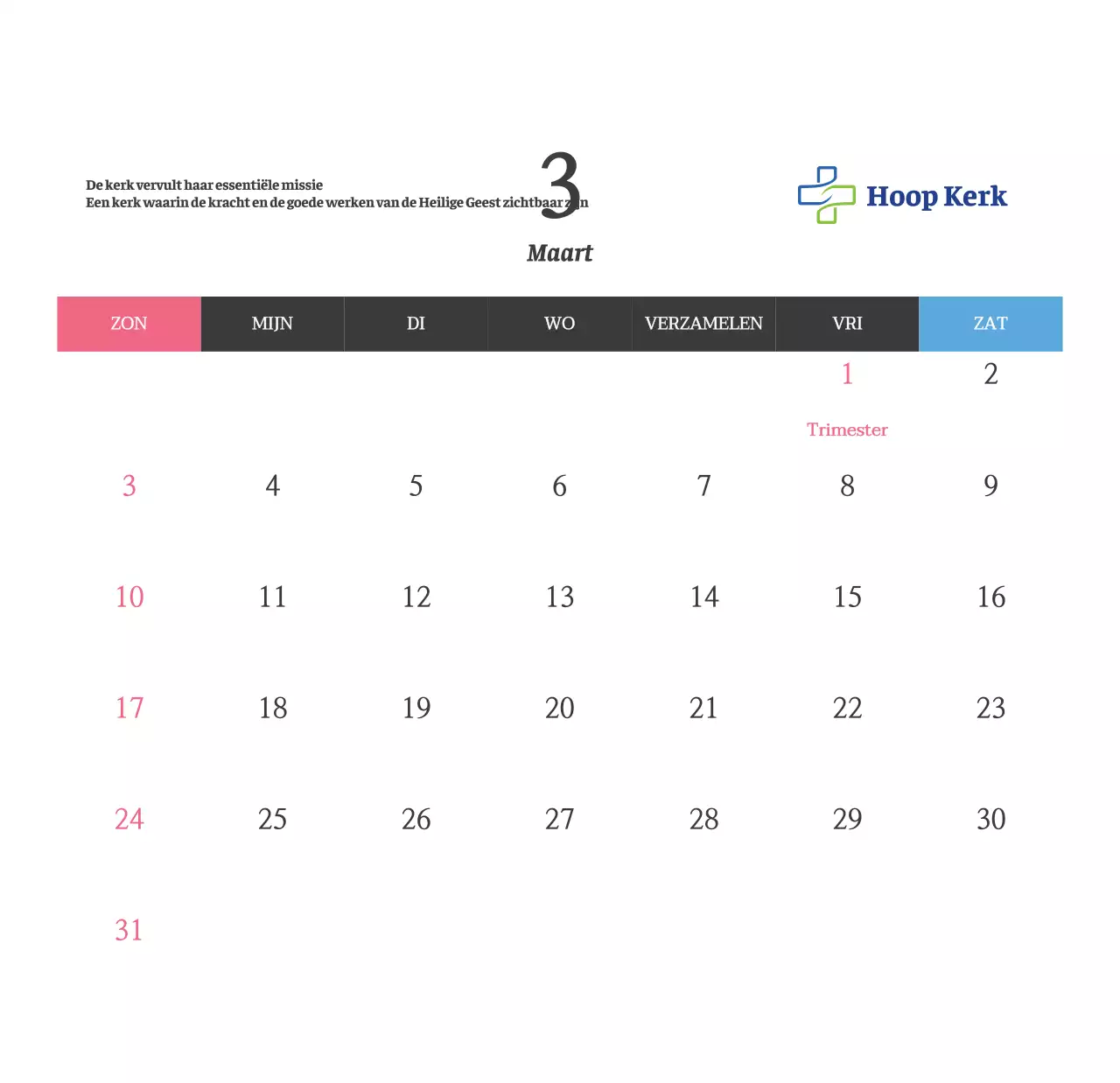 Eenvoudige Bijbelverzen Kerk Bureaukalender