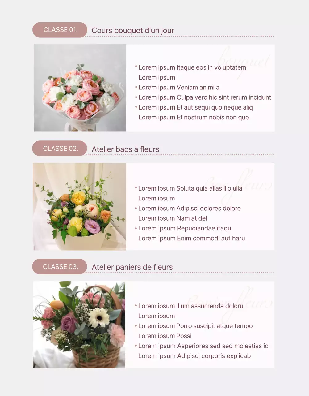 Un guide pour un luxueux cours floral d'une journée en rose.