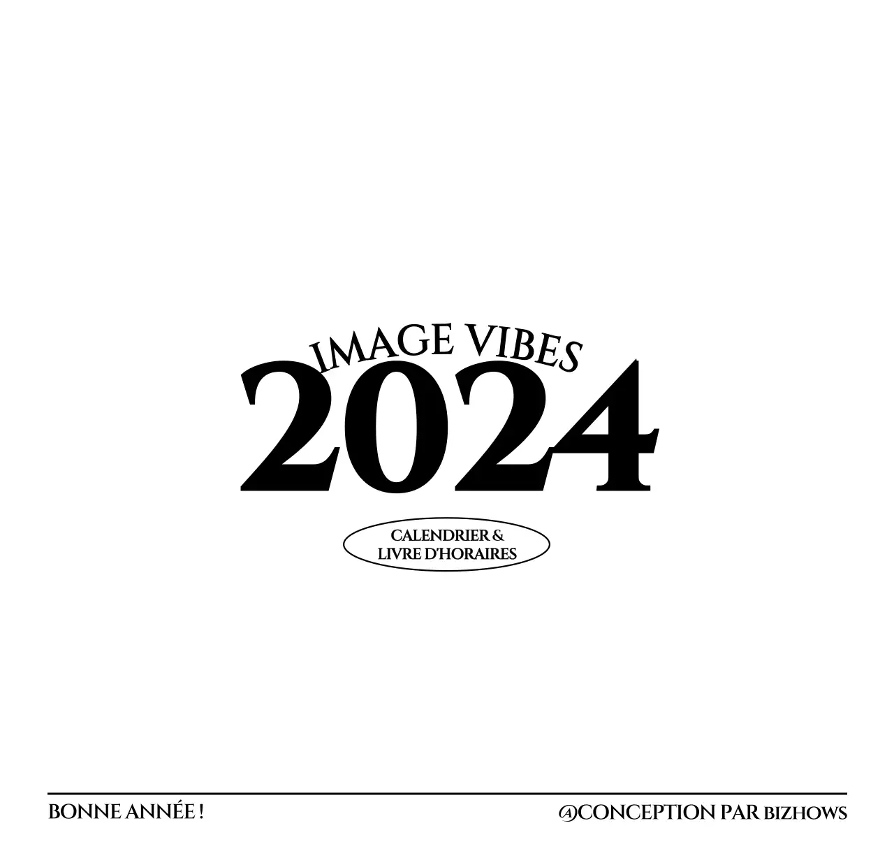 Calendrier mural de style simple avec concept de photographie de voyage émotionnelle en noir et blanc