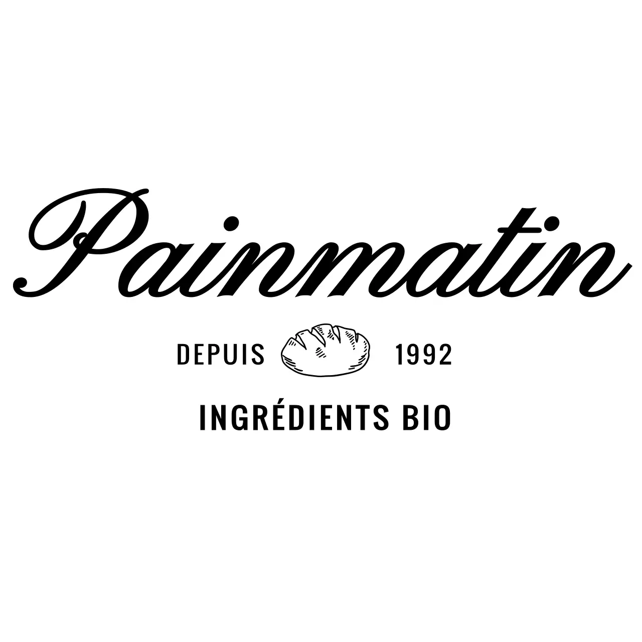 Conception d'une boulangerie avec du texte en noir et en cursive de classe