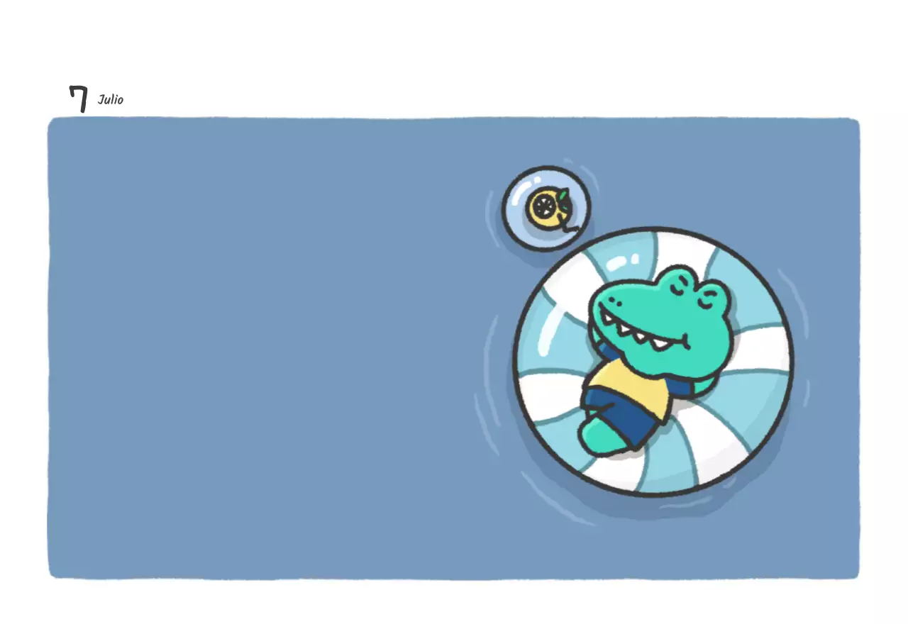 Un calendario con un bonito concepto de ilustración de Argo